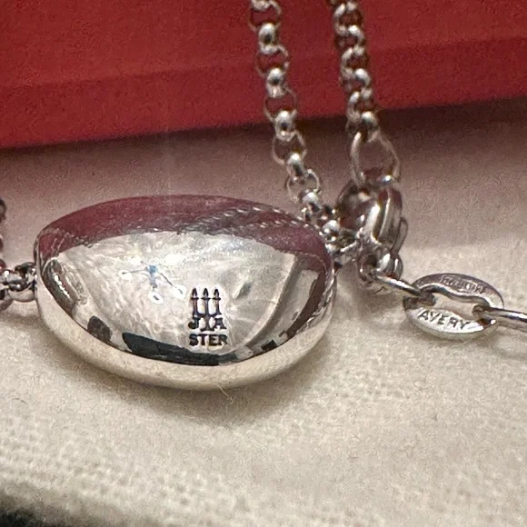 James Avery Rare And Retired Sliding Puffy HEART Pendant On 20” Rolo Necklace - Picture 5 of 8